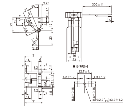 AS-202 / AS-5196 / AS-303 outline drawing