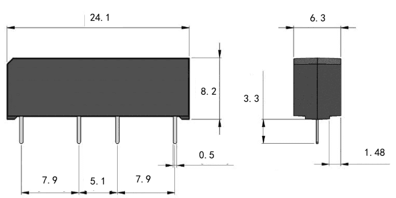 PH1B1A101K outline drawing